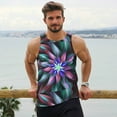 thumbnail image 6 of Cauagu Colored Abstract Print Men's Sleeveless Muscle Shirts,Tank Tops Quick Dry Workout Tank Top Gym Muscle Tee Fitness Bodybuilding T Shirt for Men-Large, 6 of 7