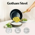 thumbnail image 5 of Gotham Steel 15 Pc Pots and Pans Set Non Stick, Upgraded Ceramic Cookware Set Nonstick, Pot and Pan Set with Steamer & Utensils, Non Toxic, Premium Stay Cool Handles, Oven & Dishwasher Safe, Black, 5 of 7