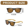 thumbnail image 2 of Gafas de sol retro con forma de uñas de arroz, gafas de sol de moda europeas y americanas, hechas de PC y madera, 2 of 5