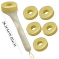 thumbnail image 3 of Kitchen Brush Cleaning Brush with Replaceable Heads, Long Handle Scrub Brush for Pots Pans Bathtub Sink, Non-Scratch Dish Brush for Kitchen Utensils Cookware, Scrubber Brush for Deep Cleaning, 3 of 9