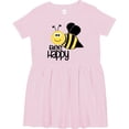 thumbnail image 3 of Inktastic Bee Happy Girls Toddler Dress, 3 of 5