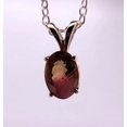 thumbnail image 5 of Natural Oval Bi-colored Tourmaline Sterling Silver Necklace NT36, 5 of 10