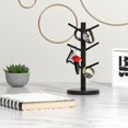 thumbnail image 4 of Mug HangerTre, Coffee Cup Holder with 6 Hooks, Wood Coffee Mug Holder for Counter, Coffee Bar Accessories and Decor,Coffee Organizer Station (Balck), 4 of 7