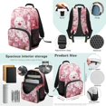 thumbnail image 3 of ZUXONGSY Cat Book Print Backpack for Girls 17 Inches Schoolbag with Lunch Bag Pencil Case and Water Bottle Holder, Travel Outdoor Daypack College School Bag, 3 of 6