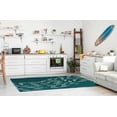 thumbnail image 4 of Simply Daisy 5' x 7' Escuela Nautical Chenille Rug, Ocean Teal, 4 of 4