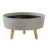 Better Homes & Gardens 10" x 10" x 5.2" Grigio Gray Footed Resin Planter Saucer