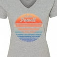 thumbnail image 4 of Inktastic Lake Powell Distressed Retro Sunset Women's V-Neck T-Shirt, 4 of 5