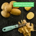 thumbnail image 6 of Mr&Mrs White Vegetable Peeler Set Blue Potato Peelers Kitchen Julienne Veggie Peeler, 6 of 7