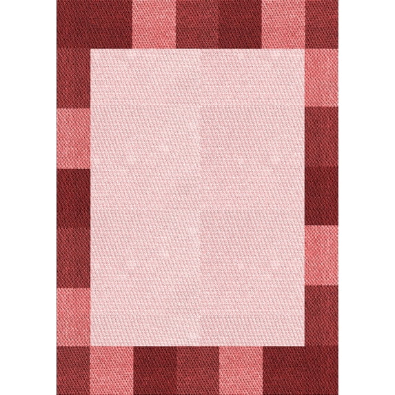 Ahgly Company Machine Washable Indoor Rectangle Transitional Grapefruit Red Area Rugs, 3' x 5'