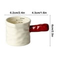 thumbnail image 3 of Graduated Ceramic Milk and Coffee Measuring Cup with Wood Handle for Espresso and Kitchen Use, 3 of 6