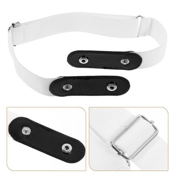 Luxshiny White No Buckle Belt 1 Set Comfortable and Elegant Waist Belt for a Perfect Fit