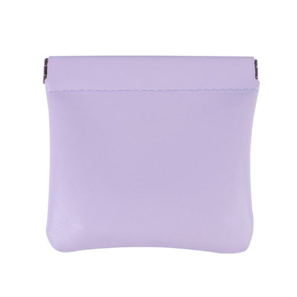 Bolsa con cierre a presión Mini neceser de imitación de cuero Organizador impermeable con cierre automático para monedas, joyas, tarjetas, pintalabios y llaves