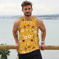 thumbnail image 6 of Gukieu Bees And Ladybug Print Men's Quick Dry Fitness Vest, Round Neck Sleeveless Fitness Bodybuilding Top-Large, 6 of 7