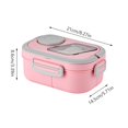thumbnail image 2 of WIFKLSIIPG 2PCS Convenient Insulated Lunch Box Oval Fresh Keeping Lunch Box Double Layer Household Adult Bento Box Ccan Be Microwaved(White), 2 of 4