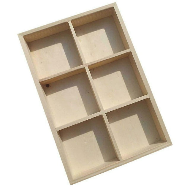 Wooden Drawer Organizer with Compartments Stationery Storage Box Sorting Tray
