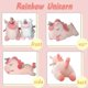 thumbnail image 3 of Plush Unicorn Stuffed Animal Pillows Toy, 23.6 Inch Cute Soft Pink Unicorn Plushie with Rainbow Wings Gifts for Girls, 3 of 4