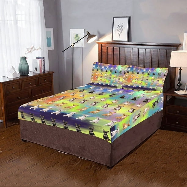 Juego de cama de 3 piezas Paradise Wave Chihuahua Dogs