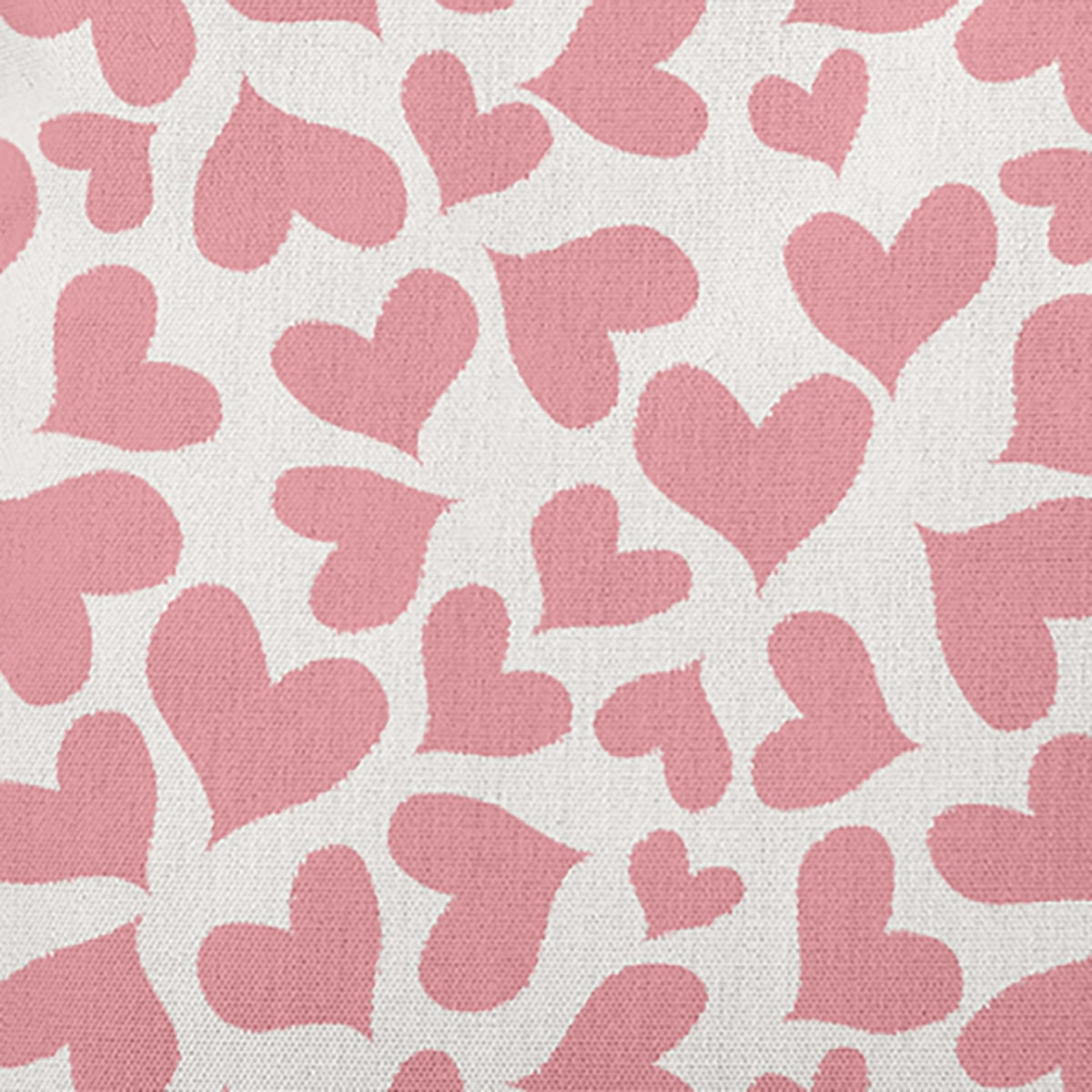 16"x16" Square Simply Daisy Valentines Patterned Hearts Poly Indoor/Outdoor Pillow, Pink Qty 1