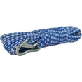 thumbnail image 3 of Attwood 11725-2 Hollow Braided Polypropylene Anchor Line with Spring Hook - 3/8" x 50', Blue/White, 3 of 4