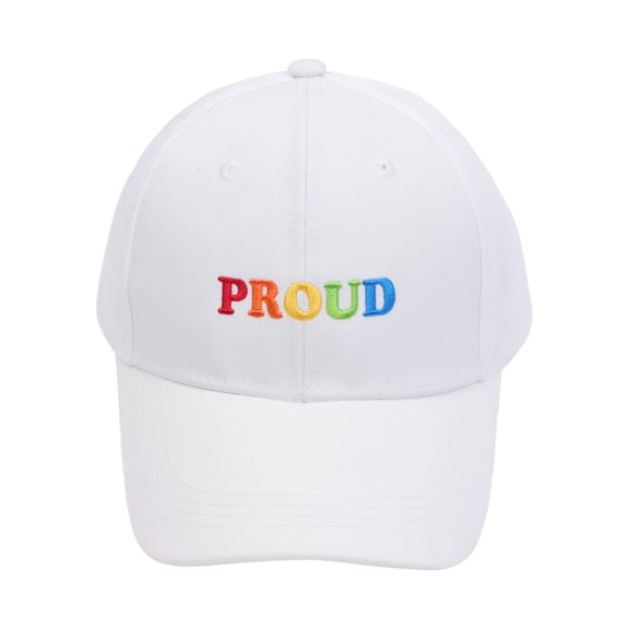 Pride Proud Baseball Hat, White