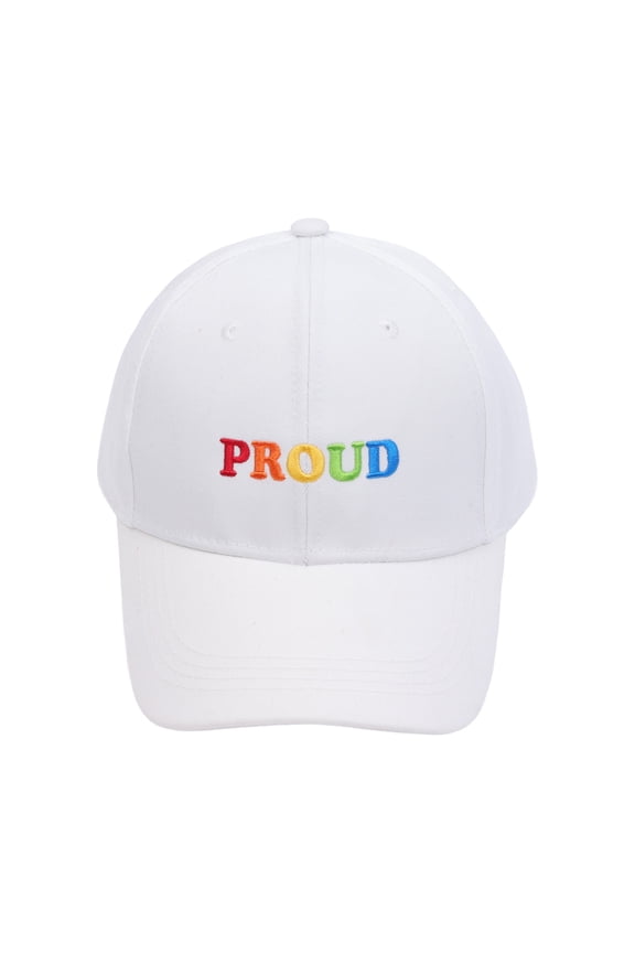 Pride Proud Baseball Hat, White