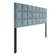 thumbnail image 3 of Castle Place Classic Sqaure Tufted Velvet Upholstered Queen Headboard, Light Blue, 3 of 8