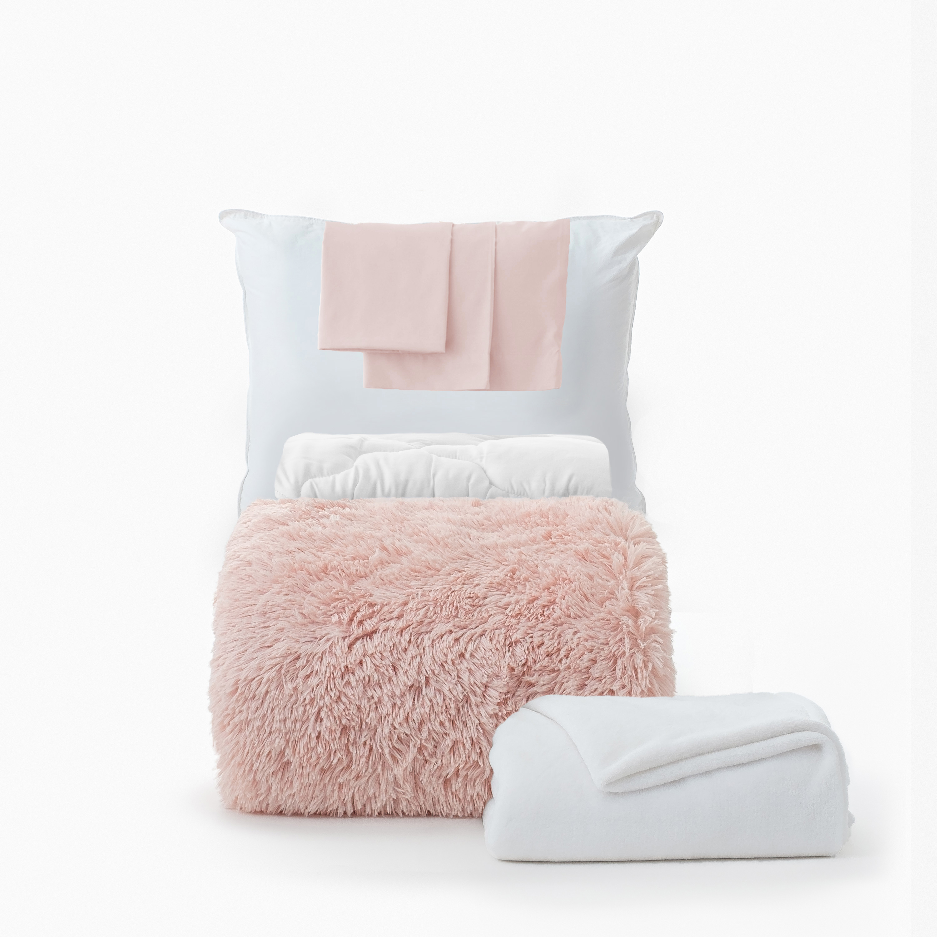 Dawn 7Piece College Dorm Bedding Bundle in Melissa Pink, Twin XL