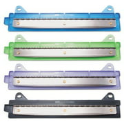 6-Sheet Binder Three-Hole Punch 1/4\ Holes Assorted Colors"