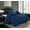 Blue, variant on Nanshing Dessy 7-Piece Fringe Embroidered Microfiber Comforter Set with Bonus Pillows, King, Grey