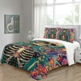 thumbnail image 4 of 2/3pcs Bedding Set Skull Comforter Cover Pillowcase Teen Adult Unique Design Bedroom Decor,Queen (90"x90"), 4 of 6