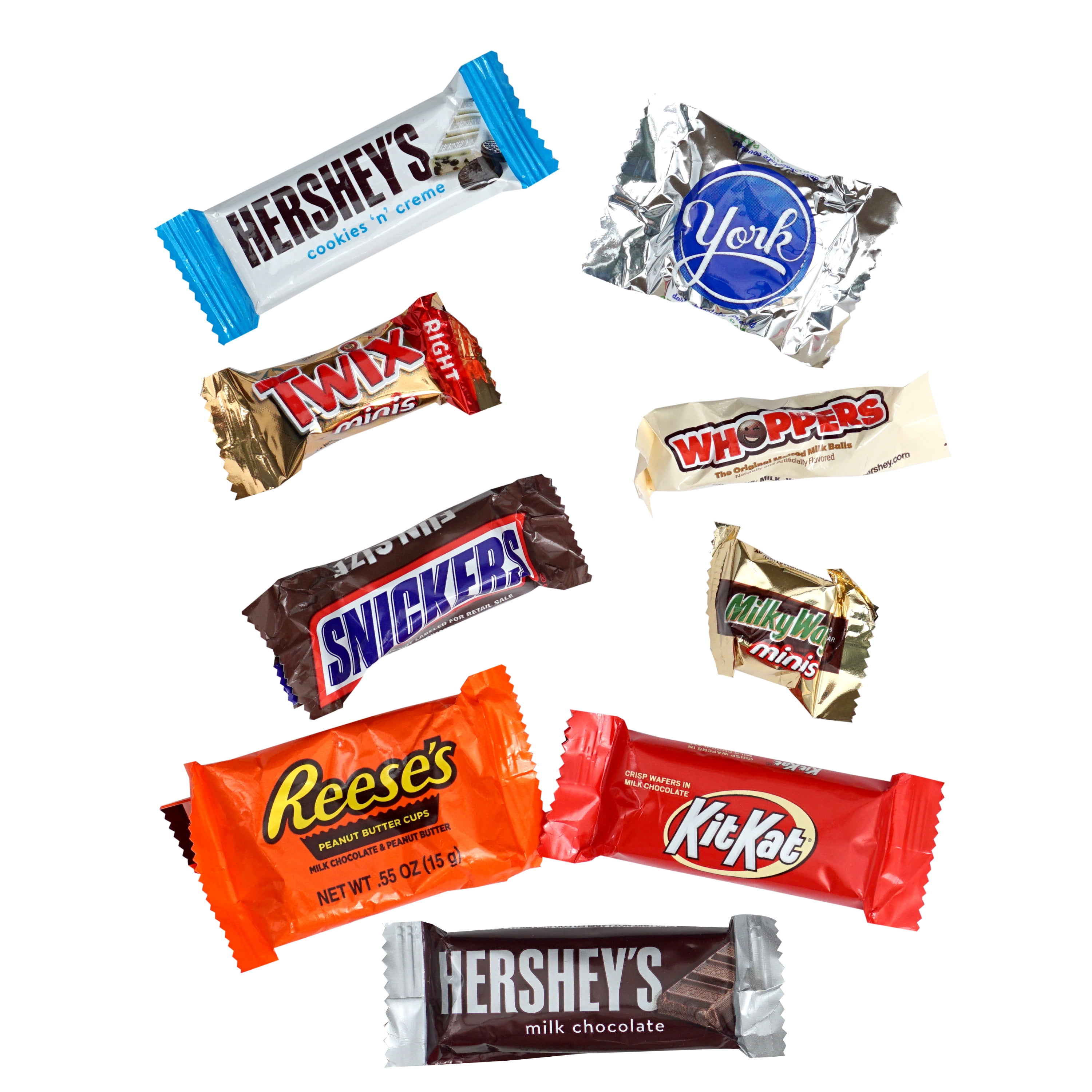 Chocolate Candy Variety Pack, 2lb Bulk Chocolate Candy, Pinata Candy, Individually Wrapped Chocolate Fun Size Candy Bars