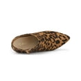 thumbnail image 4 of BLISSFUL STEP Women's Pointed Toe Stiletto Heels Zip Ankle Boots Leopard 8.5, 4 of 7