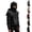 Black, variant on Hoodie with Detachable Face Cover Hood, Armor Print Pullover Sweatshirt for Men, Cosplay Top with Pocket, Halloween Party LARP Outfit