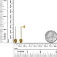 thumbnail image 6 of Gem Stone King 14K Yellow Gold Whiskey Quartz and Lab Grown Diamond Dangle Earrings for Women | 2.36 Cttw | Gemstone Birthstone | Oval 8X6MM, 6 of 6