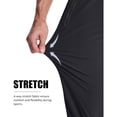thumbnail image 6 of Men's Athletic Hiking Pants Lightweight Quick Dry Travel Fishing Joggers Running Workout Active Track Pants Black 2XL, 6 of 6