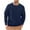 Navy, variant on Generic Mens Solid Color Sweatshirt Casual Long Sleeve Zipper Pocket Athletic Cargo Pullover Crewneck Athletic Work Tops