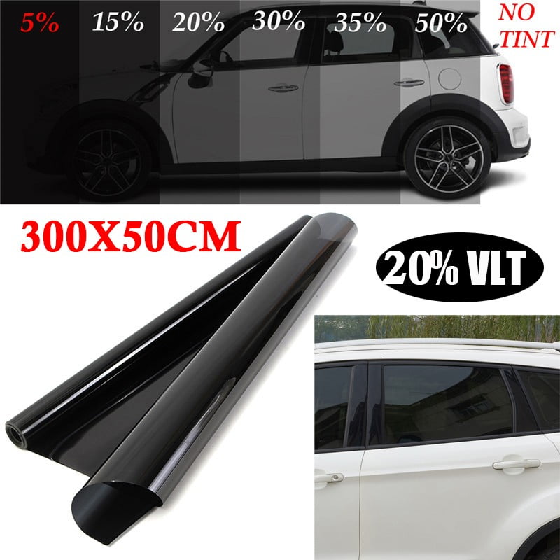 BLACK WINDOW TINT FILM AUTO CAR OFFICE TINTING KIT MEDIUM 20 50X300CM
