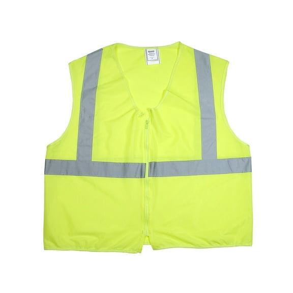 Mutual Industries High Visibility Sleeveless Safety Vest ANSI Class R2 Lime X-Large (84900-0-104)