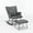 Gray, variant on Aukfa Nursery Rocking Chair with Ottoman & Lumbar Pillow Set, Leather, Gray