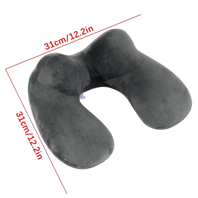 Pompotops U-shaped Hump Inflatable Airplane Travel Blowing Neck Soft And Warm Texture, Elastic And Comfortable Clearance