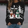 thumbnail image 2 of asdoklhq Christmas Sweaters for Womens Casual Long Sleeved Round Neck Hooded Printed Shoulder Sweatshirt Red 3X, 2 of 4