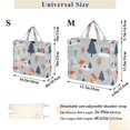 thumbnail image 2 of FORMRS Womens Corduroy Tote Bag Crossbody Shoulder Handbag with Pocket, Gray Cartoon Houses, 2 of 7