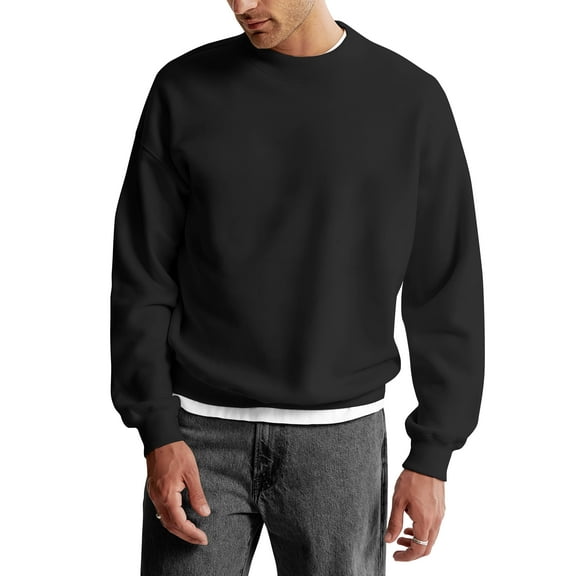 Mens Ultimate Heavyweight Crewneck Sweatshirt Pullover Fleece Sweater XS-5XL