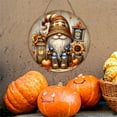 thumbnail image 4 of Fall Gnome Door Hanger Sign - Thanksgiving Autumn Welcome Decor with Sunflowers & Pumpkins, Front Door Hanging Sign for Fall Wreath, Harvest Home Porch Decor (20 x 20 cm), 4 of 9