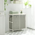 thumbnail image 1 of SoBuy BZR57-W, Bathroom Storage Laundry Cabinet With 2 Removable Laundry Baskets, 1 of 7