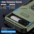 thumbnail image 6 of Phone Case for Google Pixel 8a Case with Sliding Camera Cover, with 360° + 100° Free Rotation Metal Finger Ring Bracket, Fit Magnet Car Mount, 2 In 1 Case Cover for Google Pixel 8a, Darkgreen, 6 of 8