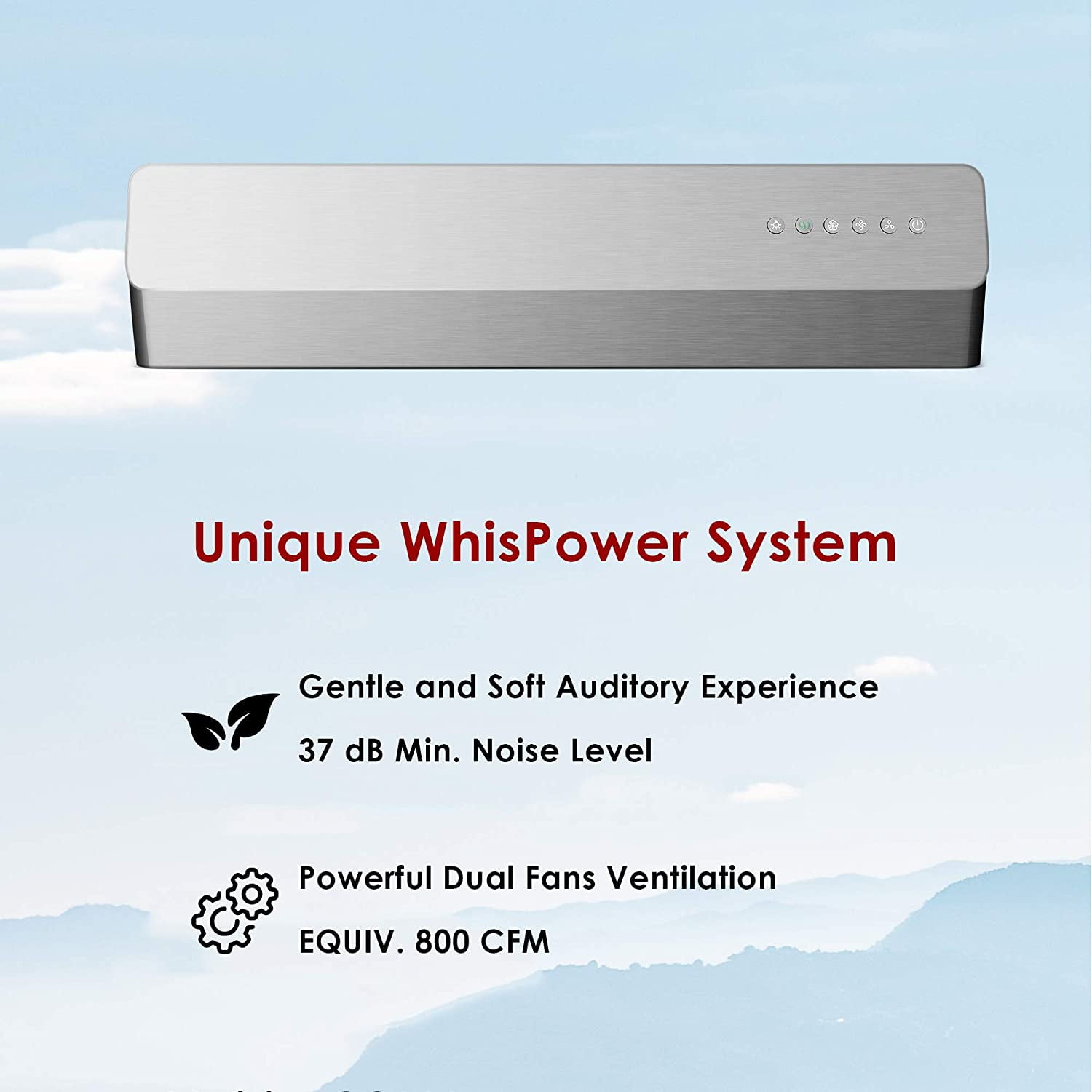 FOTILE Pixie Air® Series Slim Line Under the Cabinet Range Hood with WhisPower Motors and Capture-Shield Technology for Powerful & Quiet Cooking Ventillation