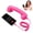 Pink A, variant on Cell Phone Receiver, Retro Phone Handset Compatible with iPhone 15+ Android USB-C corded telephone handset with microphone, speaker, volume control and coiled cable for calls, office(Orange)