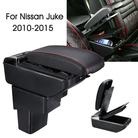 Auto Armrest Console Box Storage Box Car Handrails Central Armrest For Nissan Juke 2010-2015 Double Storage Space Adjustable Cup (Best Auto Parts Store)