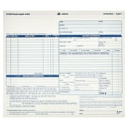 Adams Auto Repair Order Book, 3-Part Carbonless, White/Canary/Pink, 8-1/2 x 7-7/16 in., 50 Sets